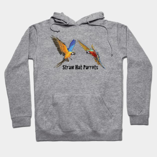 Straw Hat Parrots Luffy and Zoro: Color Hoodie by Straw Hat Parrots